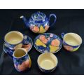 COLOURFUL POTTERY TEA SET FOR TWO - from SUEZYT