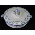 ANTIQUE BOOTHS LIDDED VEGETABLE DISH WITH BLUE SWAG - from SUEZYT