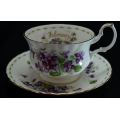 ROYAL ALBERT "OVER-SIZED" DUO FLOWER OF THE MONTH "FEBRUARY" - from SUEZYT