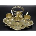 SILVER PLATE FOUR EGG HOLDER - 1883 - from SUEZYT