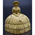 LADY IN CRINOLINE WITH BASKET BRASS BELL - from SUEZYT