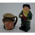ROYAL DOULTON CHARACTER JUG AND FIGURINE - from SUEZYT
