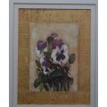 FRAMED UNDER GLASS PANSY PRINT - from SUEZYT