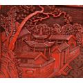 LARGE CHINESE CINNABAR LACQUER TRAY - from SUEZYT