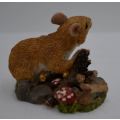 MOUSE ON A LOG FIGURINE - from SUEZYT