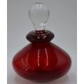 HAND-BLOWN RED GLASS PERFUME BOTTLE - from SUEZYT