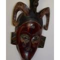 VINTAGE - AFRICAN GURO MASK WITH HORNS - IVORY COAST - from SUEZYT