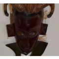 VINTAGE - AFRICAN GURO MASK WITH HORNS AND A DUCK - IVORY COAST - from SUEZYT -