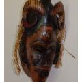 VINTAGE - AFRICAN GURO MASK WITH A LONG BILLED BIRD - IVORY COAST - from SUEZYT