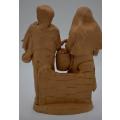 ITALIAN HAND MADE CLAY FIGURINE OF A MAN AND WOMAN - from SUEZYT