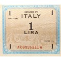 ALLIED MILITARY CURRENCY ITALY - 1 LIRE - 1943 - AA Rack Series