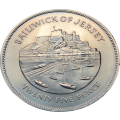 25 (Twenty Five) Pence - 1977 - Bailiwick of JERSEY - Coin is A/UNC  inside plastic protection.