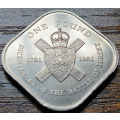 1 (ONE) Pound - ISLE (Bailiwick) of JERSEY - 1981  in A/UNC  - (Almost Proof Like Fields ! )