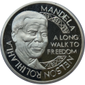 MANDELA - A Long Walk to Freedom (NOBEL PEACE PRIZE 1993) SILVER PLATED COIN