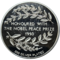 MANDELA - A Long Walk to Freedom (NOBEL PEACE PRIZE 1993) SILVER PLATED COIN