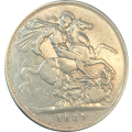 5 (FIVE) SHILLINGS -  Queen Victoria - Silver Crown -  1889