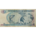 2 (TW0) DOLLARS - 4th issue - Zimbabwe Harare 1983 - AB 8070452 N - VF+