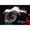 Pentax ME Super 35mm SLR with SMC Pentax 50mm F1.7 Lens   **Excellent Condition**