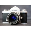 **Red Dot** 659xxxx Nikon F Nippon Kogaku with Plain Prism + 50mm F2 Lens **Excellent Condition**