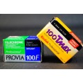 Fujichrome Provia 100F and Kodak Tmax B&W 135 Film 36 Frames Box Sealed *Batch Tested Expired Film*