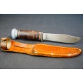 US PAL RH-50 Fighting Knife with Leather Scabbard **Good Condition**