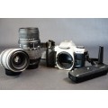 Pentax MZ-30 35mm SLR Camera with 2 Lenses and Battery Grip    **Excellent Condition**