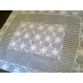 Vintage white cotton crochet bedspread / tablecloth