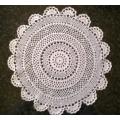 Perfect white cotton crochet doilie 28cm