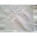 Vintage fine white linen small tablecloth/centre piece 76cm