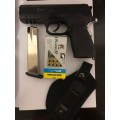 Kuzey A100 9mm blank/pepper pistol, carry case, 25 rounds and holster - never been used