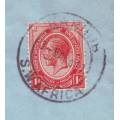 SWA - South Africa occupation 1918 Kings head 1d used on censored cover from KARIBIB to SWAKOPMUND