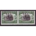 South West Africa - 1927 London Pictorial 5s black and green overprinted `SWA` *MM*