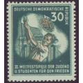 GERMANY DDR - 1951 Berlin Youth Congress Issue 30pfg deep-green and ochre **MNH**