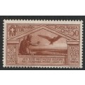 ITALY -  1930  AIRMAIL Issue  50c brown *MM*