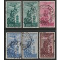 ITALY - 1948 AIRMAIL   Complete set. Wmk Winged Wheel VF USED