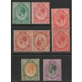 UNION  KINGS HEADS 1913 Nice mint selection including tete-beche  *MM/MNH**