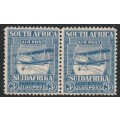 UNION - 1925  Airmail issue  3d Ultramarine pair SACC 26  *MM/UM**