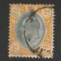 TRANSVAAL - 1906 Issue  2s  black & yellow VF USED SACC 274