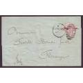 POSTAL HISTORY  - GB  QV 1877  2&1/2d Rosy-mauve PLATE 6 (SG 141) on entire to Italy