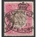 TRANSVAAL -  1902  REVENUE KEVII  25 POUNDS Red & Black Wmk Crown CC(Perf. 14) BF91.  RARE