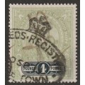 Cape of Good Hope -  1898  QV  REVENUE  Standing Hope Issue  4 Pounds Green & black.  Scarce.