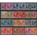 NORWAY - 1922/1937 Lion Definitives Issues part sets,  pairs and singles vf used.