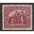 NEWFOUNDLAND - 1911 Royal Family Issue 15 cents purple-red VF *LMM*