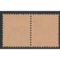 SWITZERLAND - 1921  15c brownish violet overprinted 20 tete-beche **MNH**