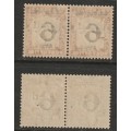 SWA - 1923 POSTAGE DUE Group I  6d black & brown and Black and slate SACC 8/9 *LMM*