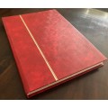 BULKLOT SALE - Red Stockbook(16 pages/32 sides) with world collection/accumulation. Lots of stamps.