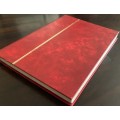 BULKLOT SALE - Red Stockbook(16 pages/32 sides) with world collection/accumulation. Lots of stamps.