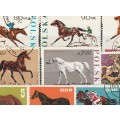 Thematic - HORSES Issues  Used selection (39 stamps)