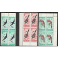 HUNGARY - 1965-1972 Issues    Seven blocks of four and a complete set **MNH**