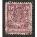 NORTHERN RHODESIA  -  1925 KGV issue  8d Rose-purple with an amazing genuine postmark VF USED